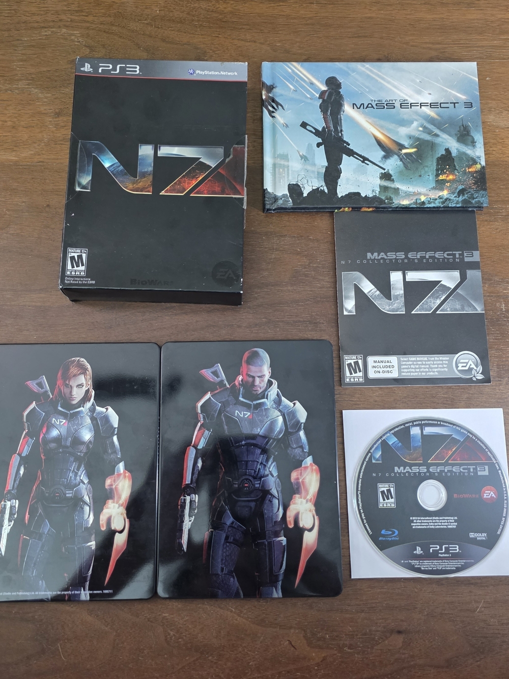 PS3 Mass Effect 3 N7 Collector's Steelbook Edition Game Cib